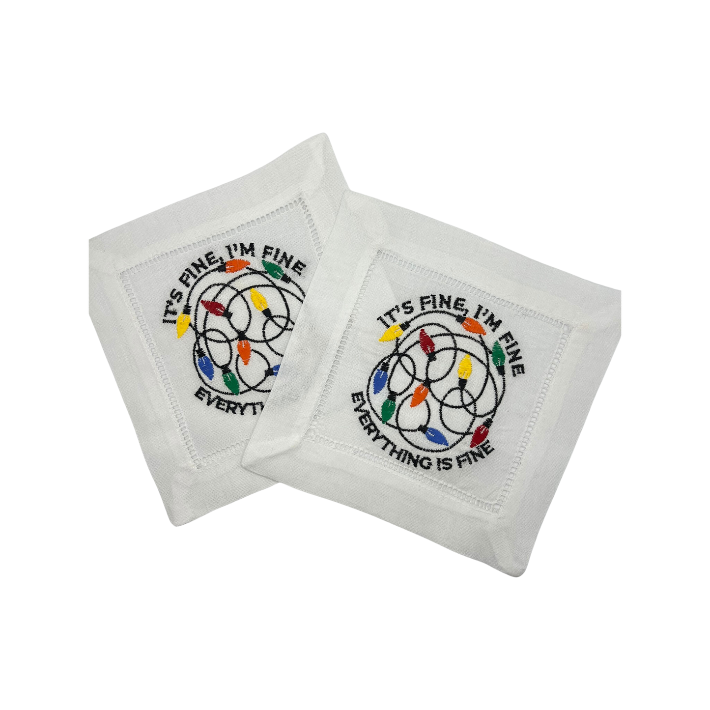 It's Fine, I'm Fine Cocktail Napkins - Set of 4