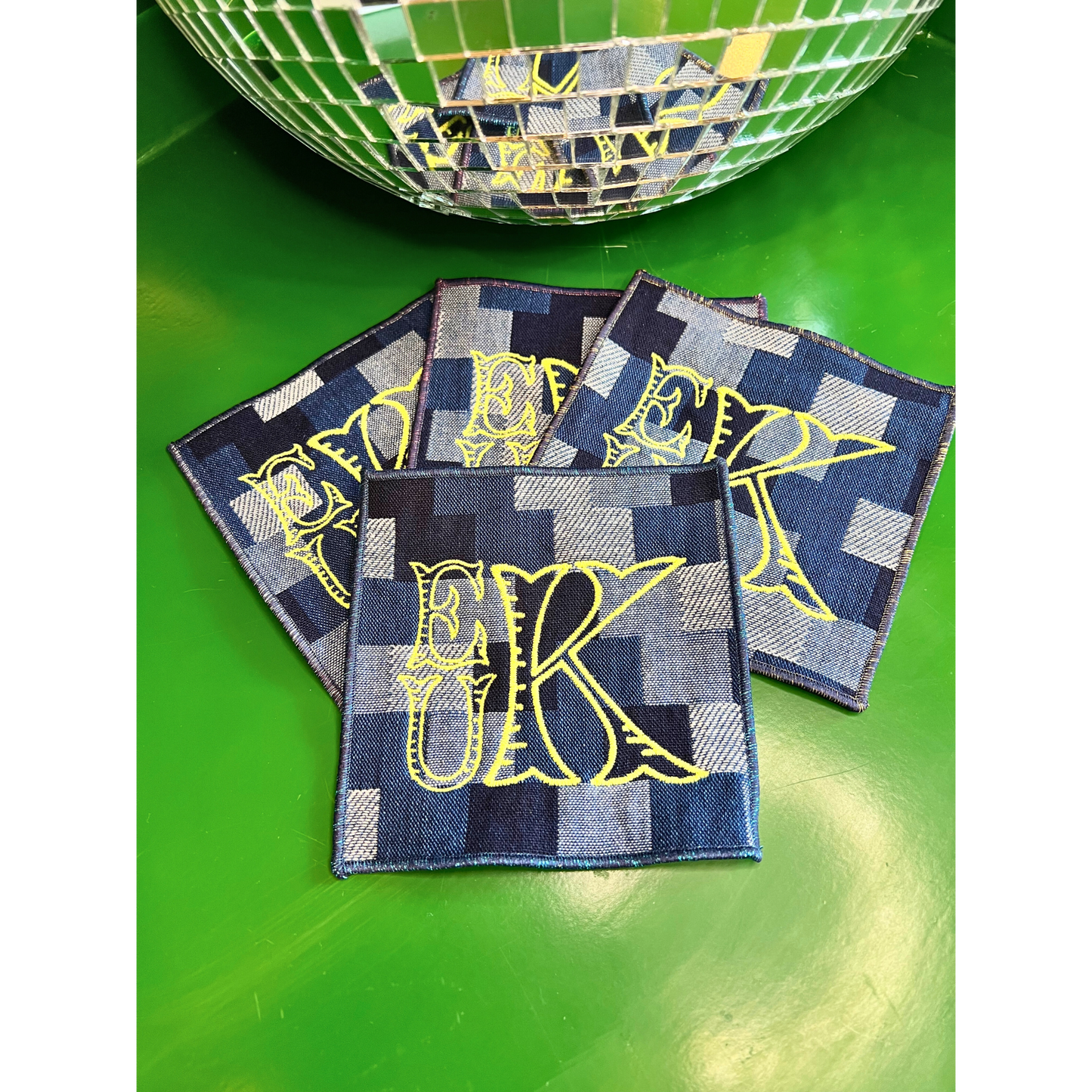 Frankie Monogram Cocktail Napkins - Set of 4