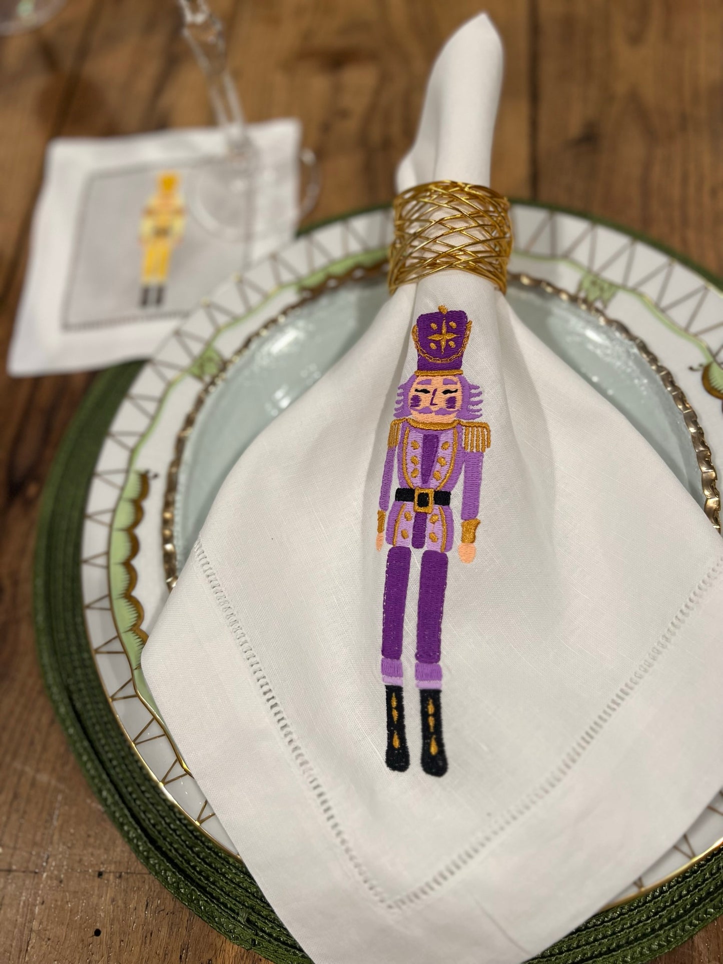 Monochromatic Nutcracker Cocktail Napkins - Set of 6
