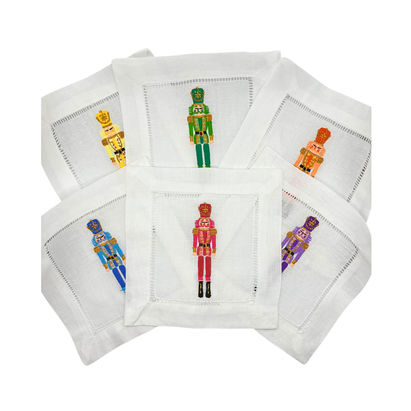 Monochromatic Nutcracker Cocktail Napkins - Set of 6