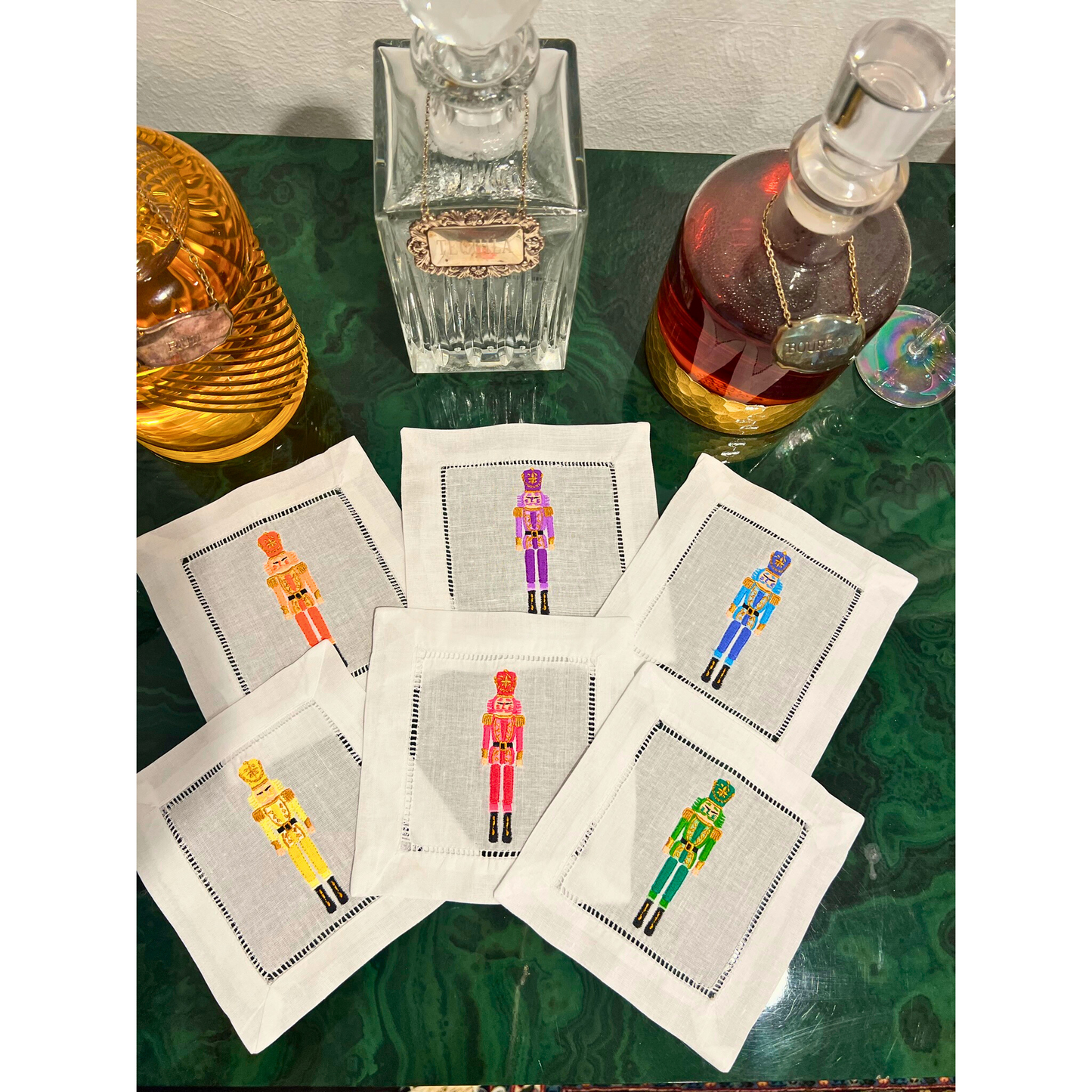 Monochromatic Nutcracker Cocktail Napkins - Set of 6