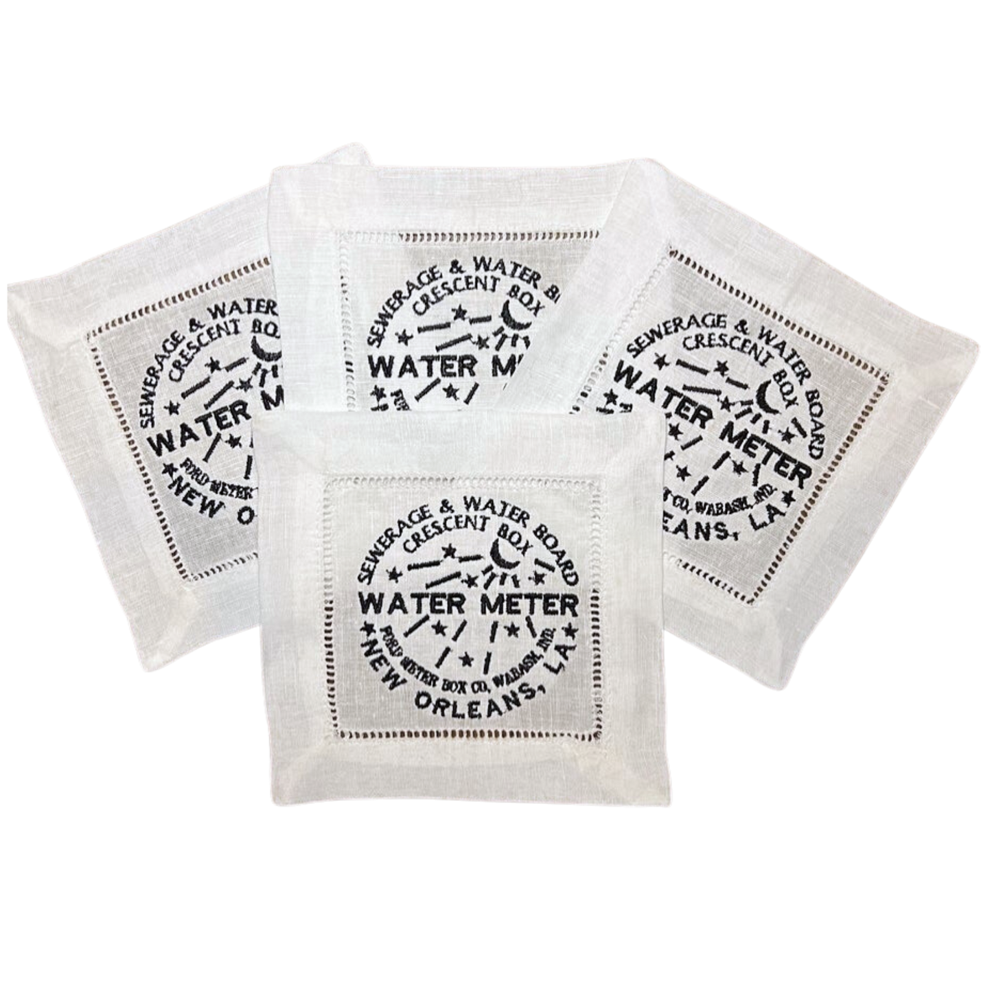 New Orleans Water Meter Cocktail Napkins - Set of 4