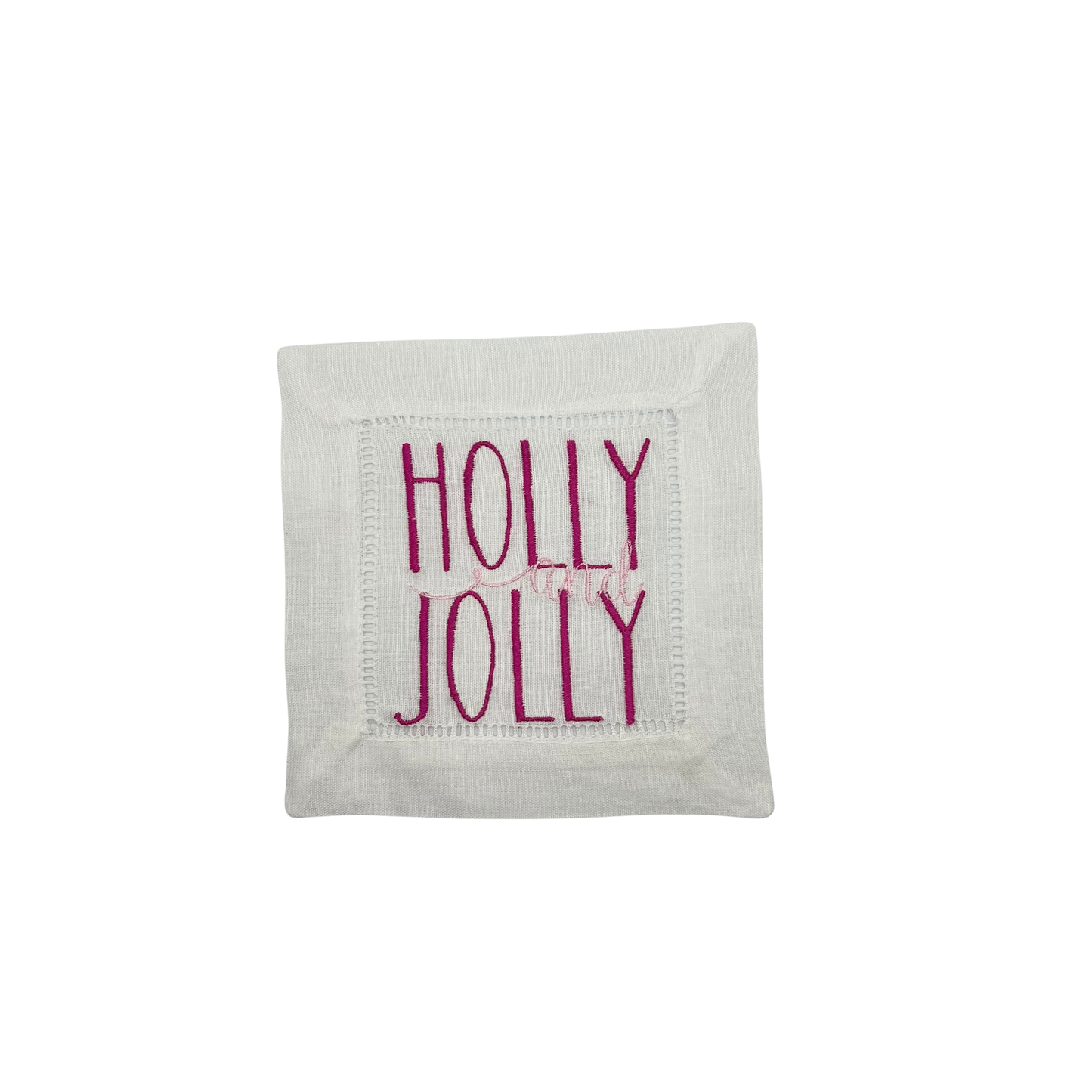 Holly and Jolly Cocktail Napkin - Set of 4
