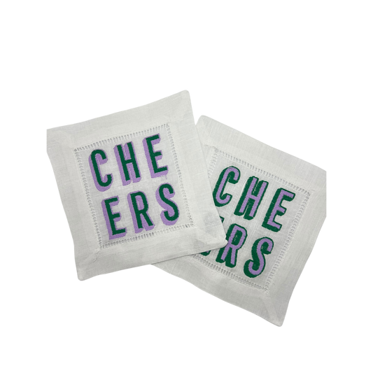 Cheers Shaddow Cocktail Napkin - Set of 4
