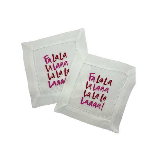 Fa La La La Cocktail Napkins - Set of 4