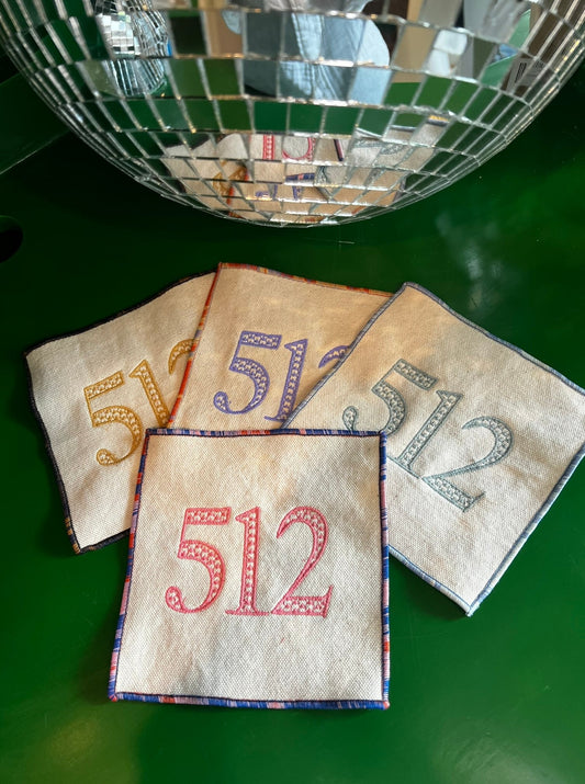 Area/Zip Code Cocktail Napkins - Set of 4
