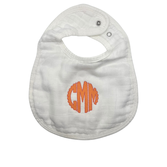 Scallop Monogram Baby Bib