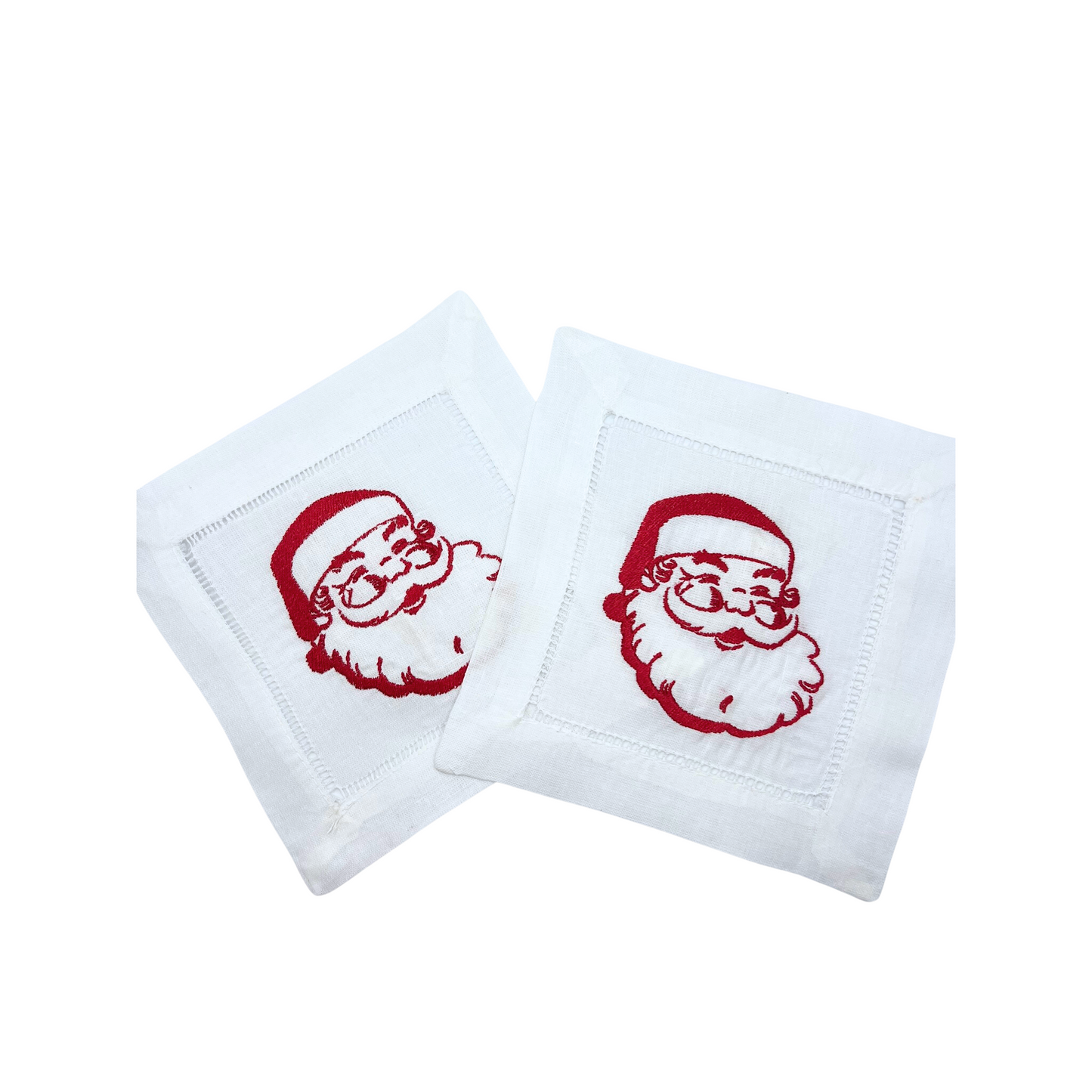 Jolly Santa Cocktail Napkin - Set of 4
