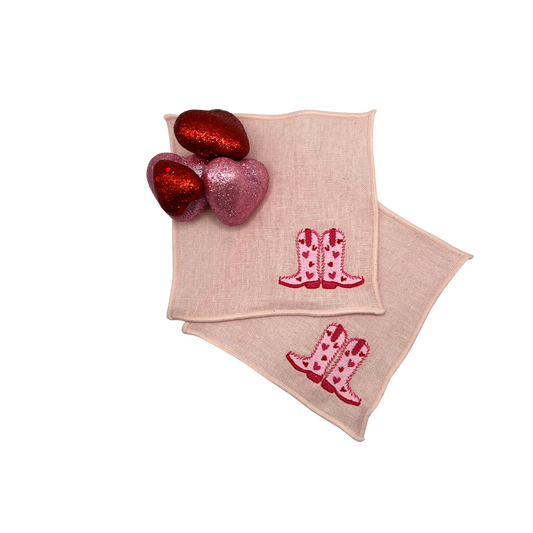 Heart Cowboy Boots  - ATELIER SAUCIER - Set of 4